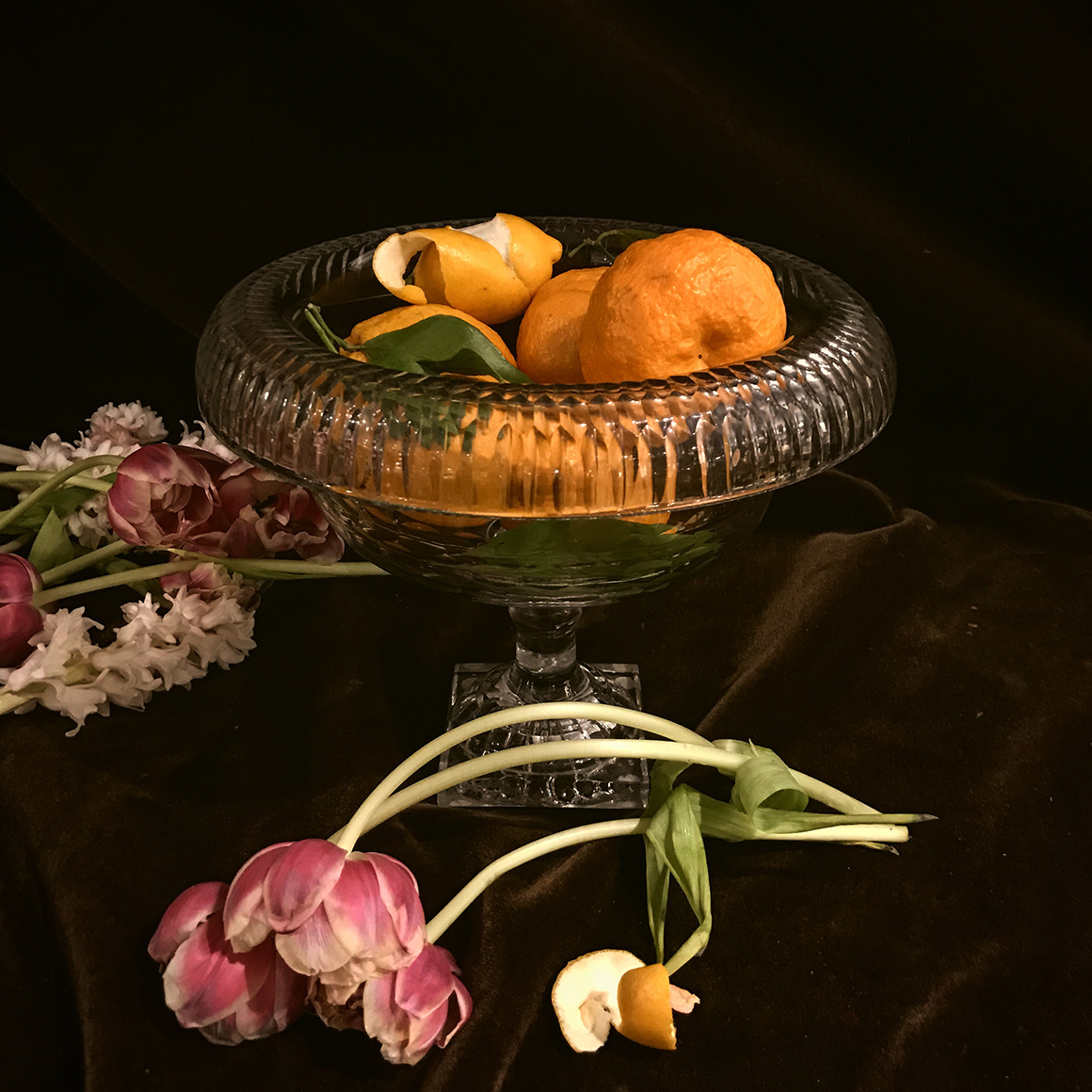 Still life with cut-glass bowl