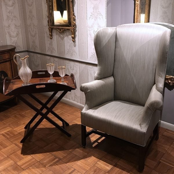 18th Century Georgian Upholstered Wing Chair