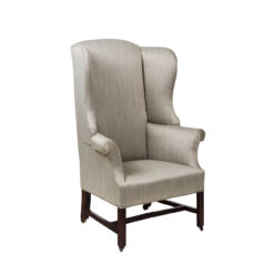 2078  Irish 18th Century Upholstered Wing Chair