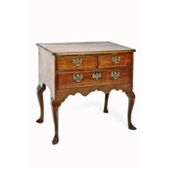 2093 - Georgian Mahogany Low Boy with Cabriole Legs and Slipper Feet