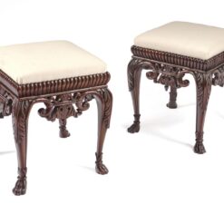 2341 Pair 19th Century Mahogany Benches