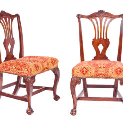 2631 Set of 4 18th Century Irish Georgian Mahogany Side Chairs.