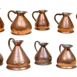 2705 - Set of Ten 19th Century Copper Jugs