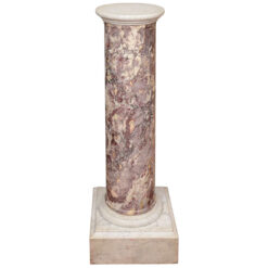 2721 - 18th Century Breccia Marble Column Pedestal