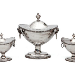 2996 - Set of Three English Silver Plate Sauce Tureens