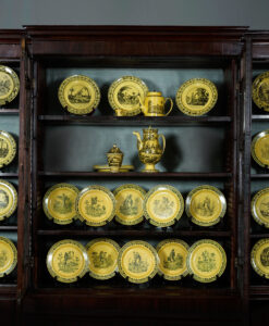 Set of Twenty-Eight Pieces of 19th Century Yellow Creil and Montereau Tableware