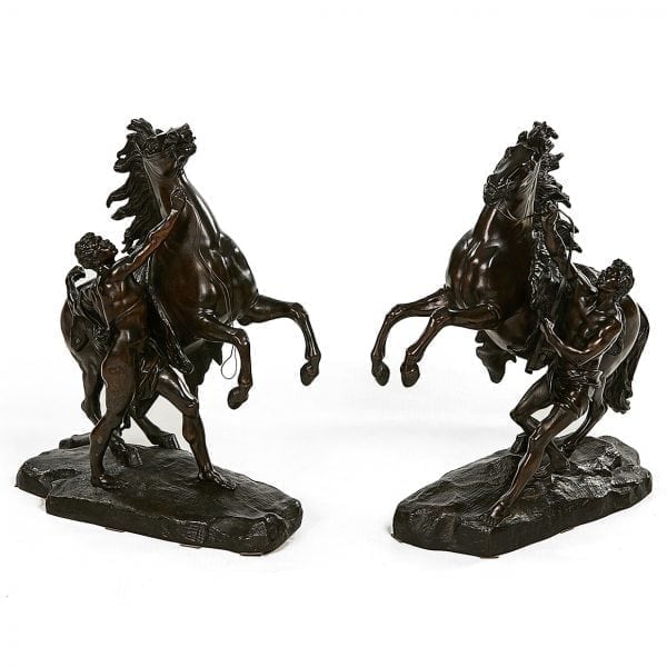 3105-Pair of 19th Century French Patinated Bronze Models of the Marly Horses-email