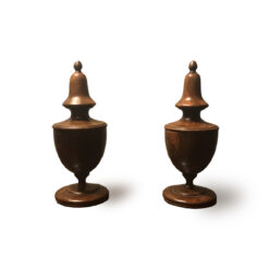 Pair of Early 19th Century English Turned Treen Boxes