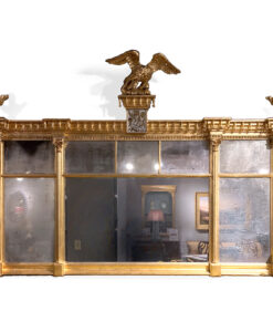 Early 19th Century American Federal Gilt Overmantel Mirror