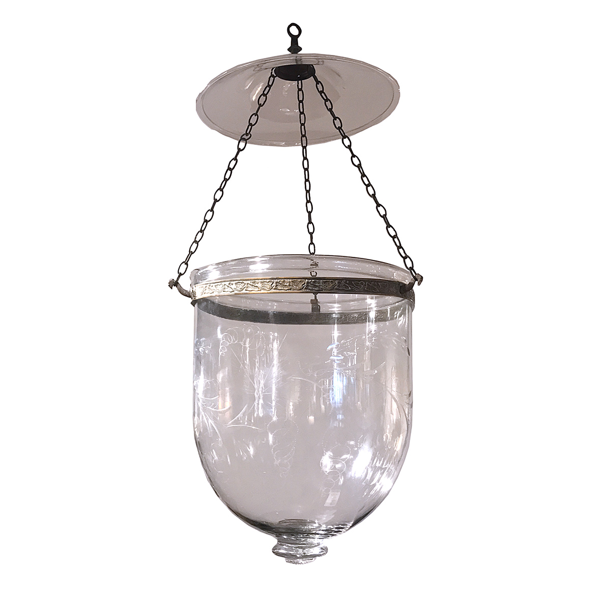 Hand N Glass Bell Jar Lantern