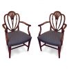 Pair of Hepplewhite Style Armchairs with Heart Shaped Backs