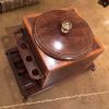 Early 20th Century English Humidor and 8 Pipe Stand