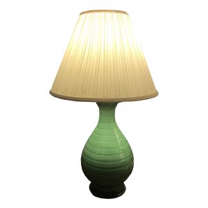 Chinese Longquan Celadon Pear Vase, Wired as a Lamp