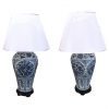 Pair of Chinese Blue and White Meiping Vases, Wired as Lamps