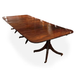 Early 19th Century Regency Mahogany Three Pedestal Dining Table