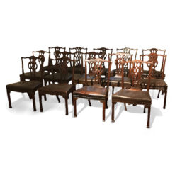 Set of Fourteen 19th Century Chippendale Dining Chairs
