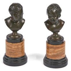 19th Century Pair of Sculptures of Joy and Sadness