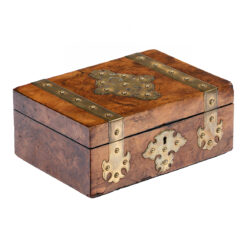 19th Century Burl Walnut Jewelry Box