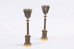 5901 - Early 19th Century Regency Pair of Bronze and Gilt Table Lamps