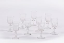 6054 - 19th Century Set of Nine Sherry/Liqueur Glasses
