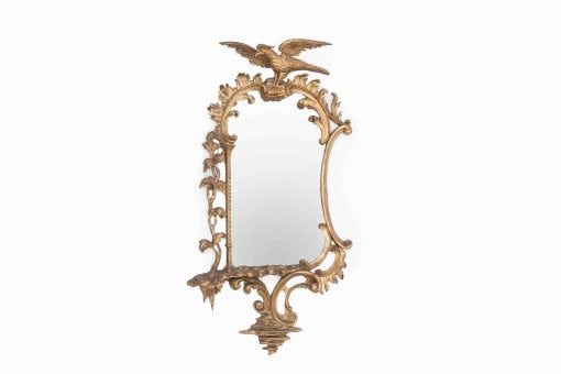 18th Century Carved Giltwood Looking Glass