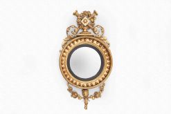 Early 19th Century Regency Circular Convex Mirror