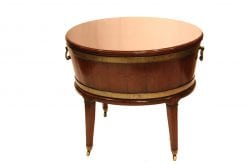 Early 19th Century George III Mahogany Brass Bound Oval Wine Cooler
