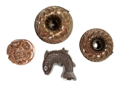 19th Century Victorian Copper Jelly Moulds