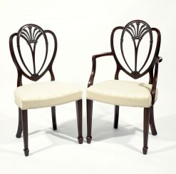 Early 19th Century Set of Eight Hepplewhite Dining Chairs