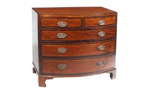 8407 - Early 19th Century Bowfront Chest of Drawers after Thomas Sheraton
