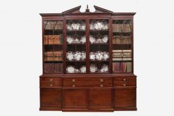 18th Century George III Mahogany Secretaire Bookcase