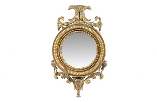 8481 – Early 19th Century Gilt Convex Mirror