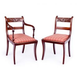 Early 19th Century Regency Set of Eight Dining Chairs
