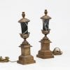19th Century Brass and Marble Table Lamps