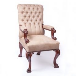 Mid 19th Century Open Button Back Armchair