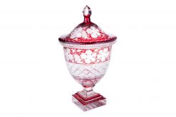 Early 19th Century George III Bohemian Cranberry Glass Urn