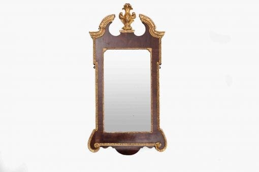 18th Century George II Walnut and Parcel-Gilt Mirror