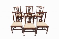 Early 19th Century Set of Six Chippendale Gothic Style Dining Chairs