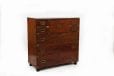Late 19th Century Mahogany Military Chest with Miniature Fall Front Secretaire
