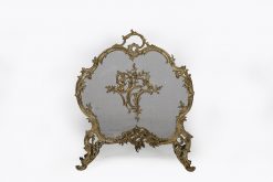 19th Century Louis XV Style Rococo Gilt Bronze Fire Screen