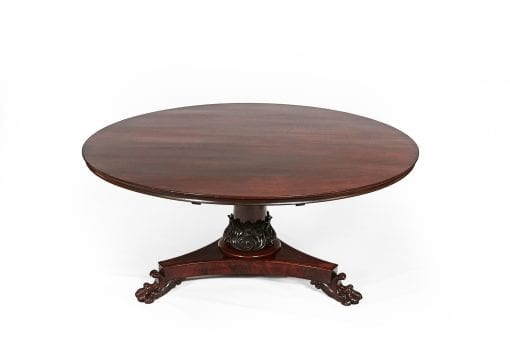 Early 19th Century Regency Mahogany Tip Up Pedestal Dining Table