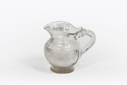 19th Century Irish Glass Hobnail Cut Water Jug