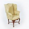 18th Century Mahogany Fully Upholstered Wing Chair