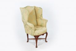 18th Century Mahogany Fully Upholstered Wing Chair