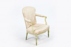 18th Century George III green painted salon armchair attributed to Thomas Chippendale