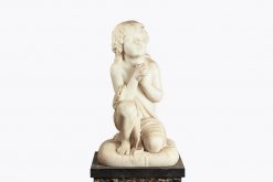 10277 - 18th Century Italian Statuary White Marble Figural Sculpture