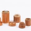 7650 - 19th Century Collection of Three Birch and Fruitwood Treen Canisters