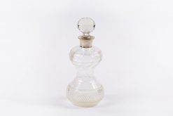 9972 - Early 20th Century Crystal and Silver Plate Decanter