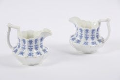 9958 - 19th Century German Pair of Porcelain Blue and White Jugs