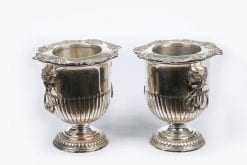 10217 - 19th Century Pair of Silver Plate Champagne Buckets